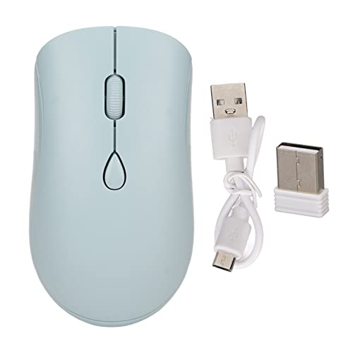 Estink Ultraleise Kabellose Maus, 2,4 G und BT 5.2 Dual Mode Kabellose Maus, 1600 DPI Ergonomische Maus mit Wiederaufladbarem Akku (Blau) von Estink