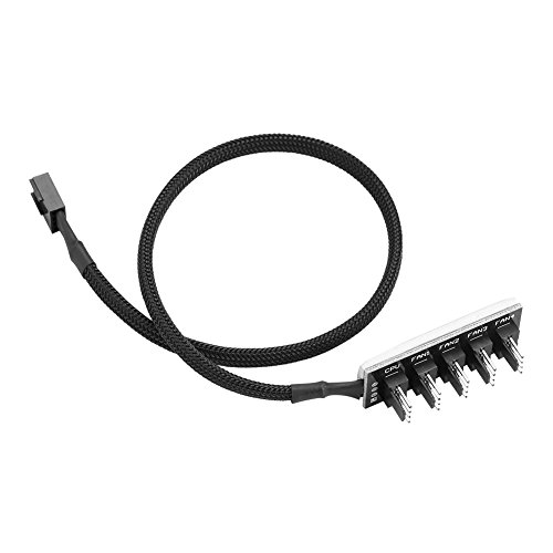 PC lüfter hub, 4-PIN/3-PIN-Lüfter pwm splitter, PC-CPU-Kühlung PWM Splitter Kabel für Desktop-Computer-Kühlergehäuse-Lüfter 15 Zoll (5 Wege) von Estink