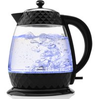 eta Wasserkocher "Crystal ETA315490000", 1,7 l, 2200 W, in einem edlen Schwarz, aus Glas und mit Beleuchtung von Eta