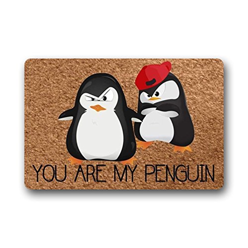 Eureya Fußmatte mit Aufschrift "You Are My Pinguin", rutschfest, 40 x 60 cm von Eureya