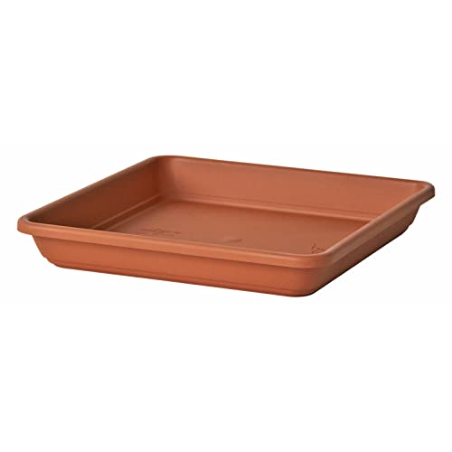 Euro3plast Krea Untersetzer in eckig Farbe: Terrakotta Größen: 22x22 cm, 26x26 cm, 29x29 cm, 32x32 cm, 36x36 cm (36x36 cm) von Euro3plast