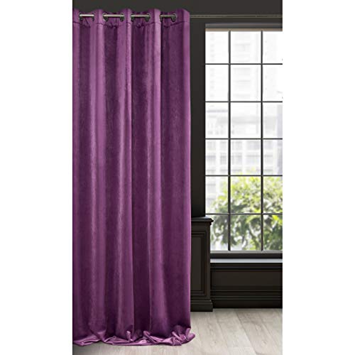 Eurofirany RIA Blickdicht Samtvorhang mit Ösen-1 STK. Einfarbig Thermogardine, Verdunklungsvorhänge, Wohnzimmer, Schlafzimmer, Lounge, 290 g/m2, Velvet, DUNKEL VIOLETT, 140x250cm Eurofirany RIA Blickdicht Samtvorhang mit Ösen-1 STK. Einfarbig Thermogardine, Verdunklungsvorhänge, Wohnzimmer, Schlafzimmer, Lounge, 290 g/m2, Velvet, DUNKEL VIOLETT, 140x250cm von Eurofirany