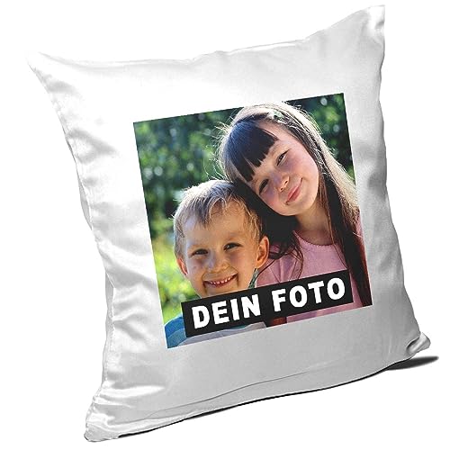 Eurofoto Kissen mit Foto | Personalisierbar mit Bild und Wunsch-Text von Eurofoto