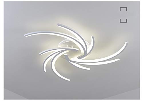 Eurohandisplay 2042-3WJ LED Deckenleuchte mit Fernbedienung Lichtfarbe/Helligkeit einstellbar Acryl-Schirm weiß lackierter Metallrahmen Modernes Design Energieeffizienzklasse: A+ Modern von Eurohandisplay