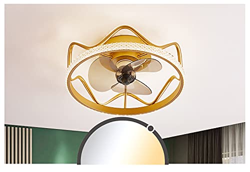 Deckenventilator mit LED Beleuchtung Deckenlampe Ventilator 3345 Ø 50cm 96W mit Fernbedienung Lichtfarbe/Helligkeit einstellbar dimmbar LED Deckenleuchte fan ceiling light (fan 3345) von Eurohandisplay