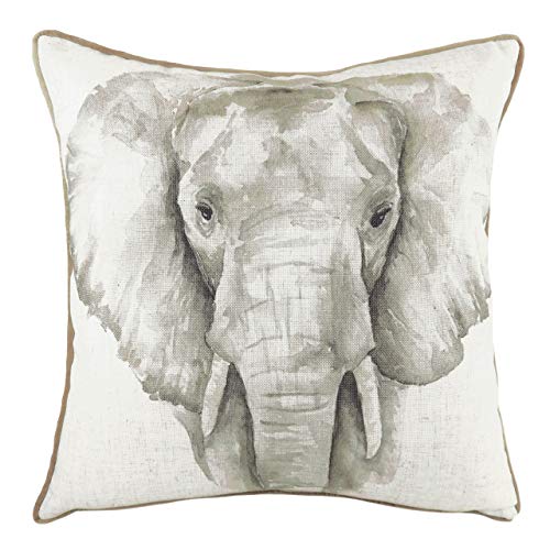 Evans Lichfield Safari Elephant MB Kissenbezug, Polyester, Weiß, 45 x 45cm von Evans Lichfield