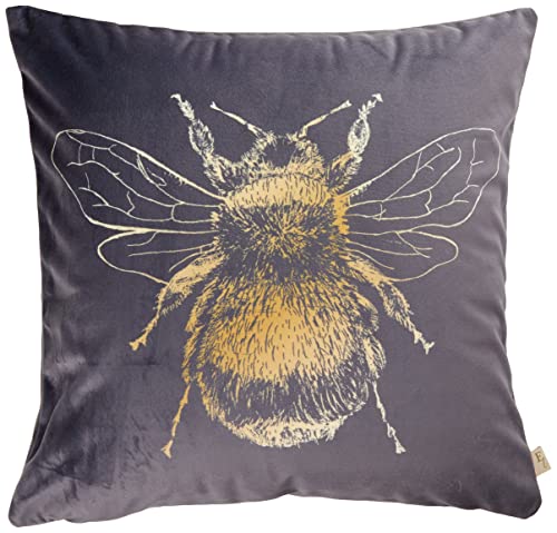 Evans Lichfield Kissenbezug, Biene, goldfarben, Polyester, grau, 43 x 43 cm von Evans Lichfield