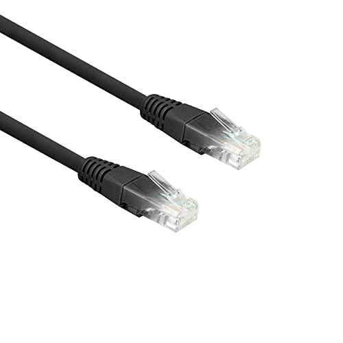 Eminent CAT6 LAN Kabel 3m Ethernet, 10/100/1000/Mbit/s, RJ45, U/UTP Netzwerkkabel, 250 MHz, PoE, CCA Kupfer, für Switch, Router, Patch Panel, TV, PC & Laptop, Schwarz – IM8903 von Ewent