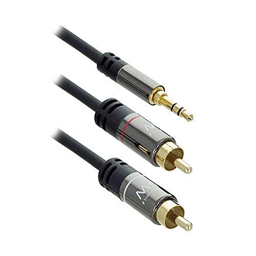 Ewent 3.5MM - 2XTULP KABEL STECKER/STECKER BLACK 1.5M von Ewent