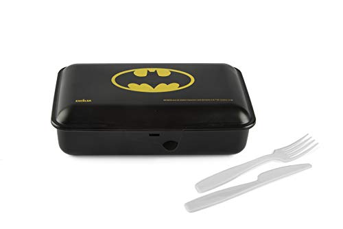 Excelsa Superhelden Aufbewahrungsbox für Pranzo, Batman, Schwarz, 22 x 13 cm von Excelsa