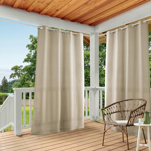 Exclusive Home Vorhänge, Polyester, 1 Paar, Textil, Taupe, 54x108 von Exclusive Home