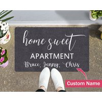 Benutzerdefinierter Text Name Türmatte Witzig Personalisiert Wohnung Matte Große Eingangs Teppich Innen Outdoor Eingang Home Decor Eingangsteppich von Exclusiveculture