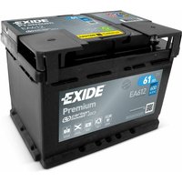 Exide EA612 Premium Carbon Boost 12V 61Ah 600A Autobatterie inkl. 7,50€ Pfand von Exide