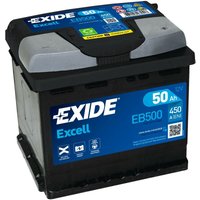 Exide - EB500 Excell 12V 50Ah 450A Autobatterie inkl. 7,50 € Pfand von Exide
