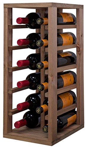 Expovinalia 12 Flaschen Pine Wine Rack, Light Oak, 58x24x32 cm, Eiche Hell von Expovinalia