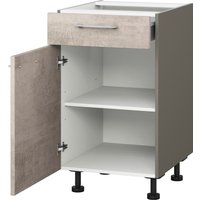 KOCHSTATION Unterschrank "KS-Trea US60", mit einem Auszug und einer Tür, Einlegeboden, Breite 60 cm, Höhe 75 cm von Kochstation