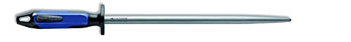 F. DICK Fleischerstahl 30 cm (Griff blau/schwarz, Wetzstahl rund mit 2 K-Griff, Oberflächenhärte über 65° HRC, Schleifstein für Kochmesser) 73171300-66 von F. DICK