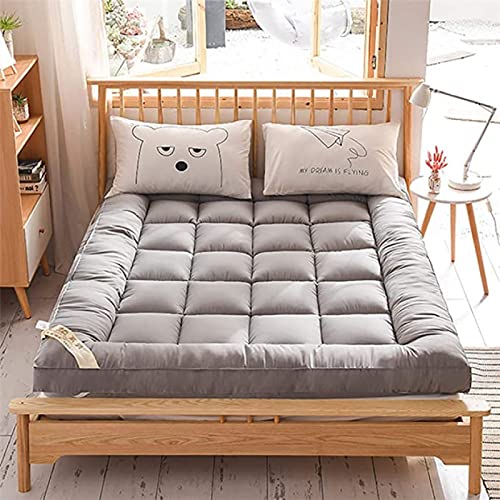 FAANAS Verdickte Bodenmatratze, Futonmatratze in voller Größe, Faltbare rutschfest Atmungsaktiver Futon Matratzen Tragbares Schlafmatratze(120x200cm/47x79inch, Gray) von FAANAS