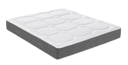 Fabe | Dry Comfort Topper mit Besonderheiten der Formgedächtnis, Topper für Doppelbett, gestrickte Baumwolle Wabe und Tencel™ Garn, mit Kapuze, hypoallergen und genau, 170 x 195 x 4,5 cm von FAB E.