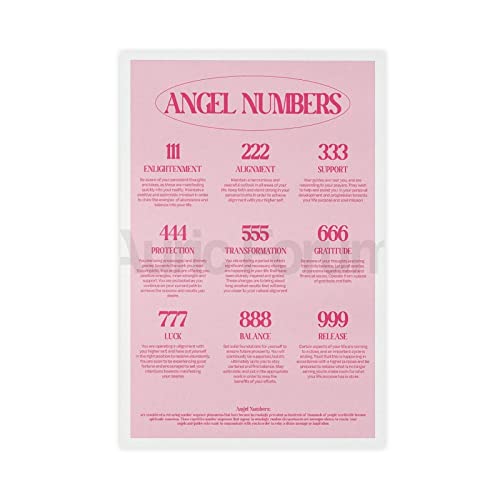 FABIVA Angel Number Collection 5 Leinwand-Poster, Schlafzimmer-Dekoration, Sport-Landschaft, Büro, Raumdekoration, Geschenk, ohne Rahmen, 20 x 30 cm von FABIVA