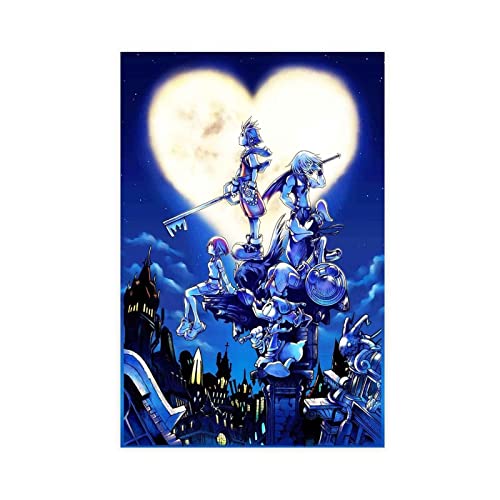 Kingdom Hearts Poster Videospiel 9 Leinwand Poster Schlafzimmer Dekor Sport Landschaft Büro Zimmer Dekor Geschenk ohne Rahmen Stil 20 x 30 cm von FABIVA