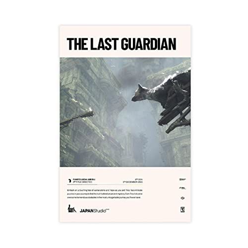 The Last Guardian (2016) Videospiel-Poster, Leinwand-Poster, Wandkunst, Dekoration, Bild für Wohnzimmer, Schlafzimmer, Dekoration, Rahmen-Stil, 20 x 30 cm von FABIVA
