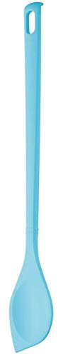 FACKELMANN Spitzlöffel Sky Tropical Griffende mit Stopp-Funktion, spülmaschinengeeignet, für beschichtete Töpfe/Pfannen geeignet, hitzebeständig bis 270°C, Made in Germany, blau, Kunststoff, ca. 30cm von FACKELMANN