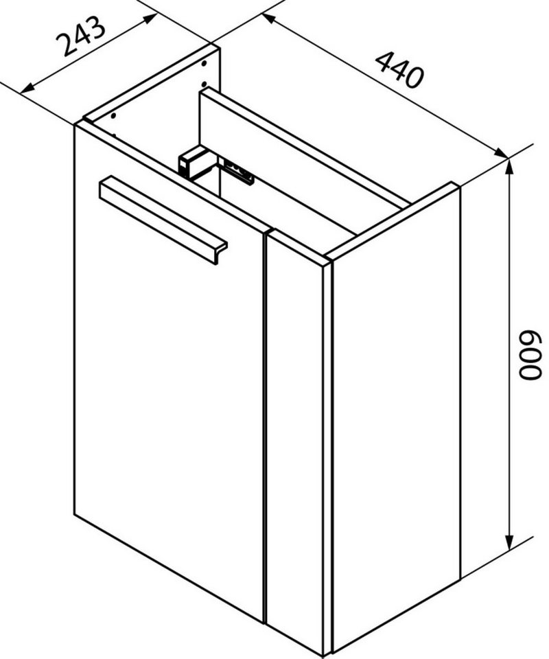 FACKELMANN Waschbecken SBC A-VERO Gäste WC Set 2-teilig 45 cm, Braun hell von FACKELMANN