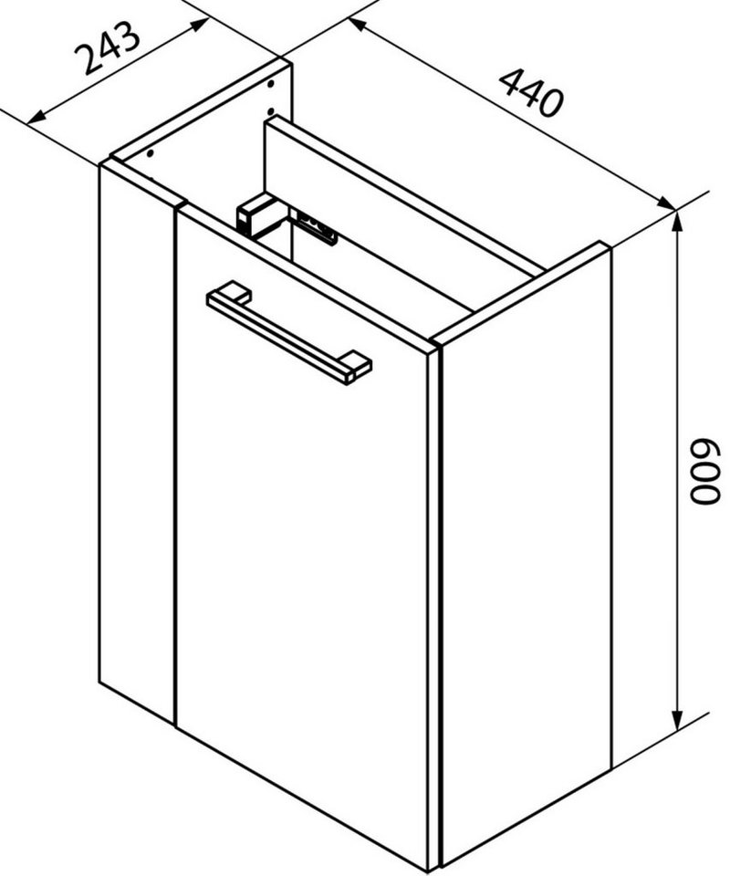 FACKELMANN Waschbecken SBC B. STYLE Gäste WC Set 2-teilig 45 cm, Braun hell von FACKELMANN