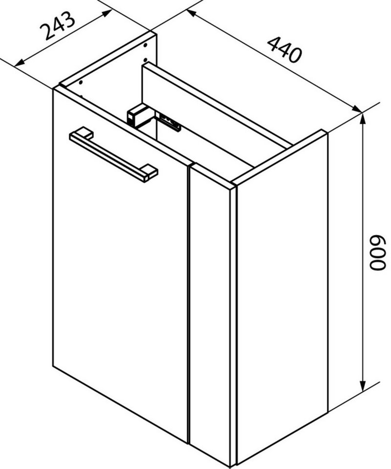 FACKELMANN Waschbecken SBC B. STYLE Gäste WC Set 2-teilig 45 cm, Braun hell von FACKELMANN