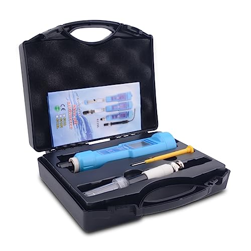 PH Meter Thermometer Stift Wasserdicht pH Pocket Tester Kit, ±0,01 pH Genauigkeit für Lebensmittel Boden Obst Fleisch Lab Digital von FACULX