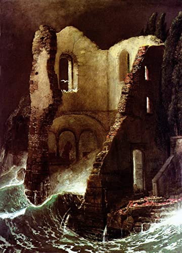 FADISA Bild Auf Leinwand Leinwand Mit Bild Bekannt die Kapelle von Arnold Böcklin für Office Home Decor 60x90cm von FADISA