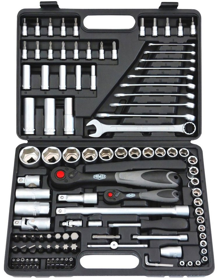 FAMEX Werkzeugset 568-46 Profi Steckschlüsselsatz 120-tlg, TOP-Qualität von FAMEX