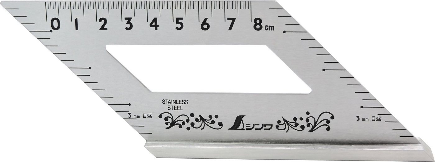 FAMEX Anschlagwinkel 12595 Gehrungswinkel 45° mit Anschlag, (45°/90° (62060), 1-St), Shinwa von FAMEX