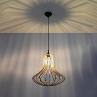 Pendelleuchte Eika in Natur-hell E27 - brown - Famlights von FAMLIGHTS