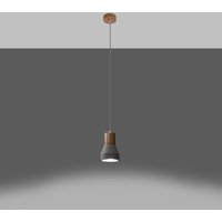 Pendelleuchte Pixie in Grau und Natur-hell E27 - grey - Famlights von FAMLIGHTS