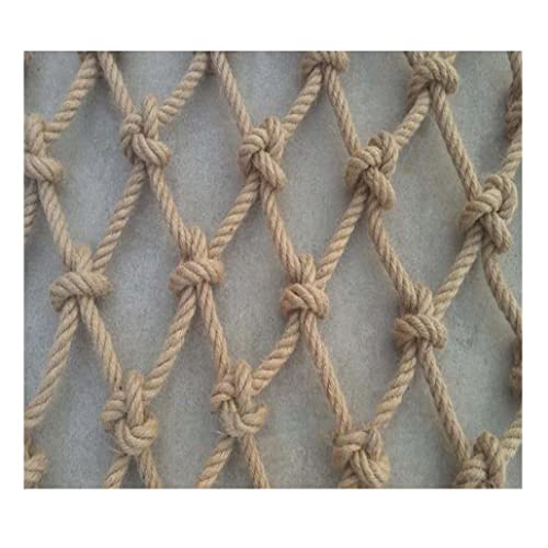 Sicherheitsnetz schutznetz Kinder Fallschutz Dekoratives Jute-Hanf-Netz, Fischernetz Dekoratives Netz Kletternetz Frachtnetz Für Haustiere Von Kindern (12 Mm Seil, 20 Cm Loch) Treppengeländer Seilnetz von FANFEIFEI