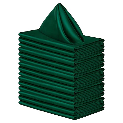 FANSU Servietten 4/6/8/12er Pack, Hochwertige Stoffserviette Waschbare Weiche Stoffservietten für Weihnachten, Hochzeit, Geburtstag, Feiern (grün,30x30cm/4er Pack) von FANSU