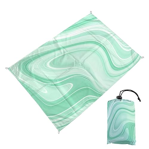 FANSU Strandmatte Outdoor, Picknickdecke Wasserdicht, Picknickdecke 200x210, Stranddecke Sandfrei, Waschbare Stranddecke für Strand, Camping, Picknick, Outdoor (200 * 210cm,Marmorierung) von FANSU