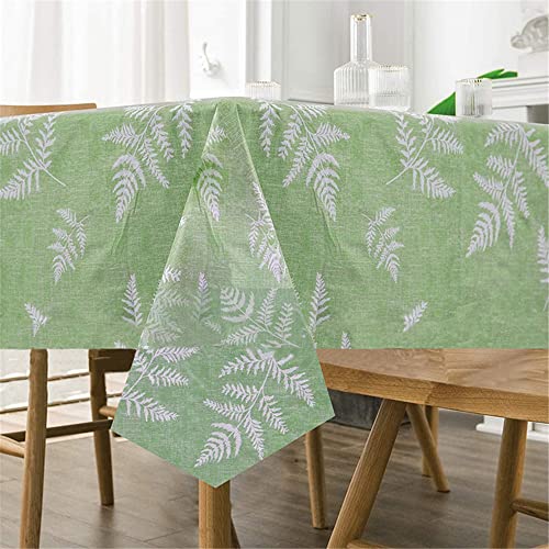 FANSU Tischdecke Abwischbar PVC Plastik Wachstuch Wasserdicht Ölbeständig Einfach Modern Garten Tischdecke Rechteckig Tischtuch Dekoration für Restaurant Küche Outdoor (Grün,120x170cm) von FANSU