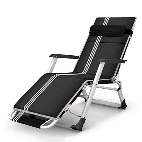 Zero Gravity Liegestuhl, Terrassenliege, Klappstuhl, tragbarer Strand-Campingstuhl, neigbar, verstellbar, für schwere Menschen, trägt 440 lb (Farbe: mit Matte) von FASOHJ