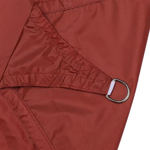 Sonnensegel Dreieckig, Wasserdicht Atmungsaktiv Sonnensegel aus Hochwertigem Polyester mit UV Schutz Segel Schattensegel für Garten Terrasse,Rust red,3x3x3M von FBKPHSS