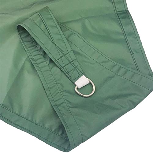 Sport Sonnensegel, Dreieckig Atmungsaktiv Sonnenschutz Sonnensegel Mit Zubehör Überdachung mit Festem Seil für Garten Terrasse Camping,Dark Green,5x5x5M von FBKPHSS