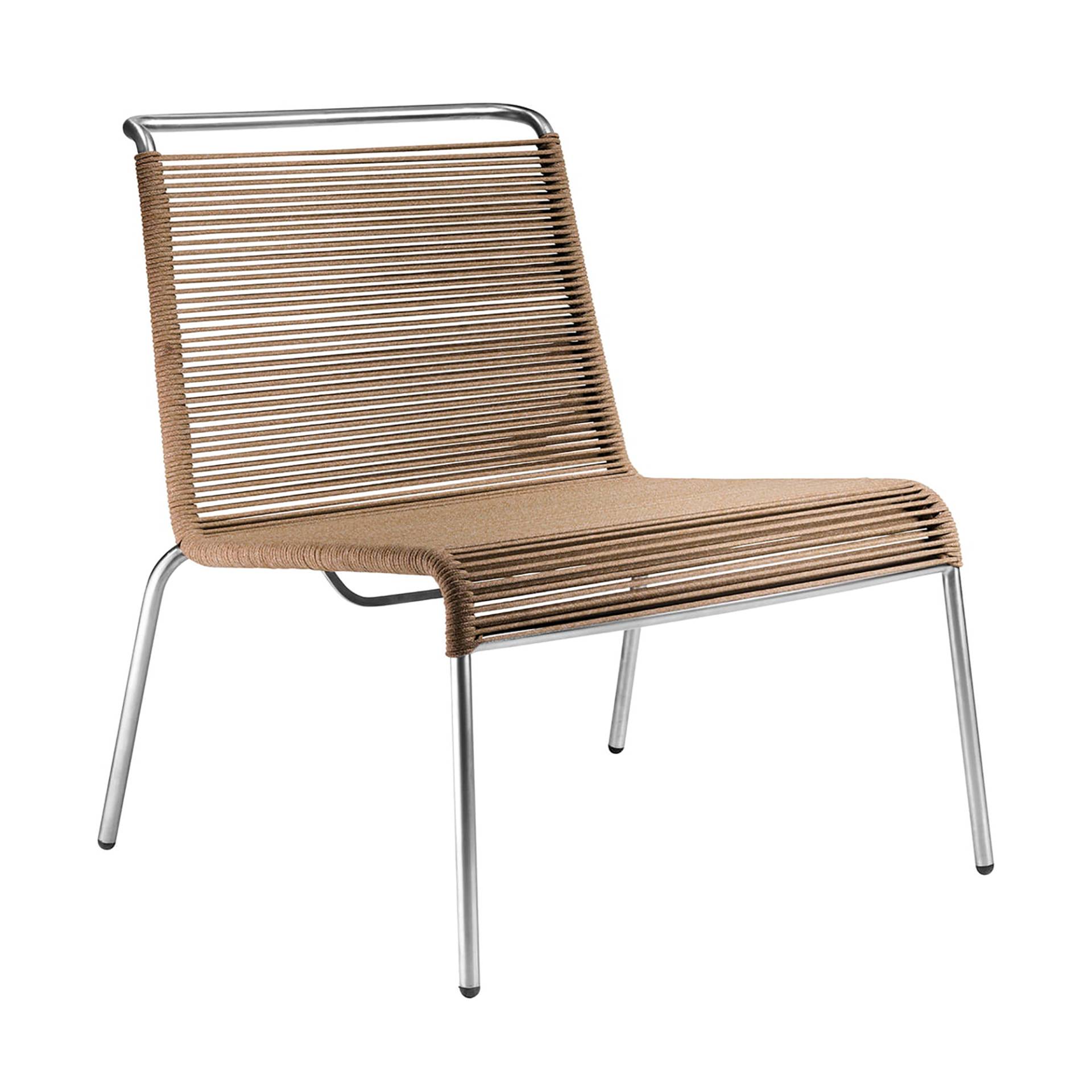 FDB Møbler - M20L Teglgård Garten Lounge Sessel - metallisch braun/gebürstet/BxHxT 72x64x65,5cm/Sitztiefe 64cm von FDB Møbler