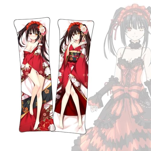 FDSAD Anime Kissenbezüge Date a Live Tokisaki Kurumi Anime Körperkissenbezug Dakimakura kurzer Plüsch Stoff Überwurf Kissenbezug von FDSAD