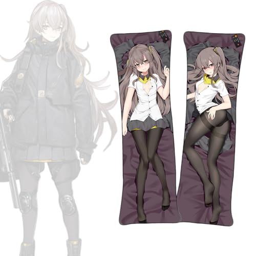 Anime Kissenbezüge Girls' Frontline UMP45 Anime Körper Kissenbezug Dakimakura kurzer Plüsch Stoff Überwurf Kissenbezug von FDSAD