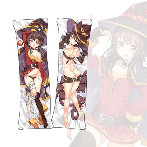 FDSAD Anime Kissenbezüge Konosuba Megumin Anime Körper Kissen Dakimakura doppelseitiger Körperkissenbezug von FDSAD