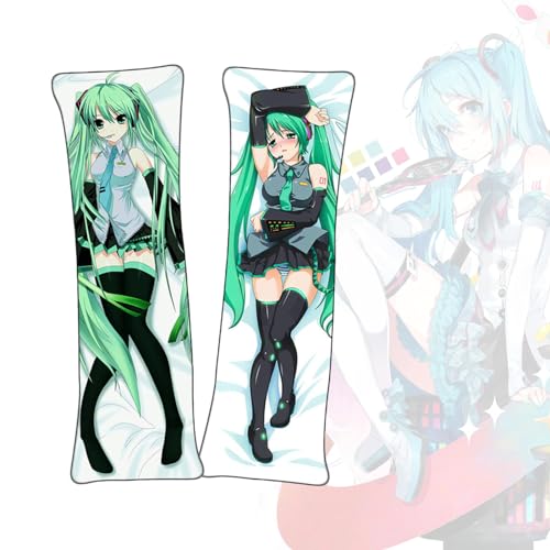 FDSAD Anime Kissenbezüge Hatsune Miku Anime Körper Kissen Dakimakura doppelseitiger Körperkissenbezug von FDSAD