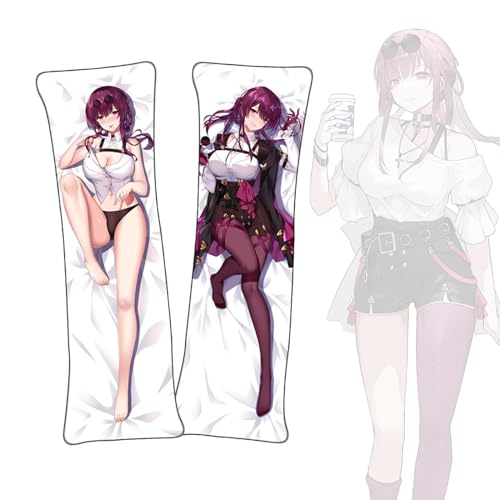 FDSAD Anime Kissenbezüge Honkai: Star Rail Kafka Anime Körper Kissen Dakimakura kurzer Plüschstoff doppelseitiger Körperkissenbezug von FDSAD