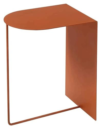 FENBNMK Nachttische Einfacher Nachttisch aus Eisenkunst spart Platz – Nachttisch in der Ecke for Sofas im Innen- und Außenbereich Schlafzimmer (Color : Orange) von FENBNMK
